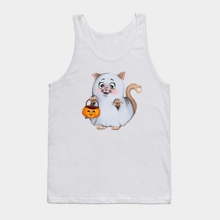 cute little kitten ghost Tank Top